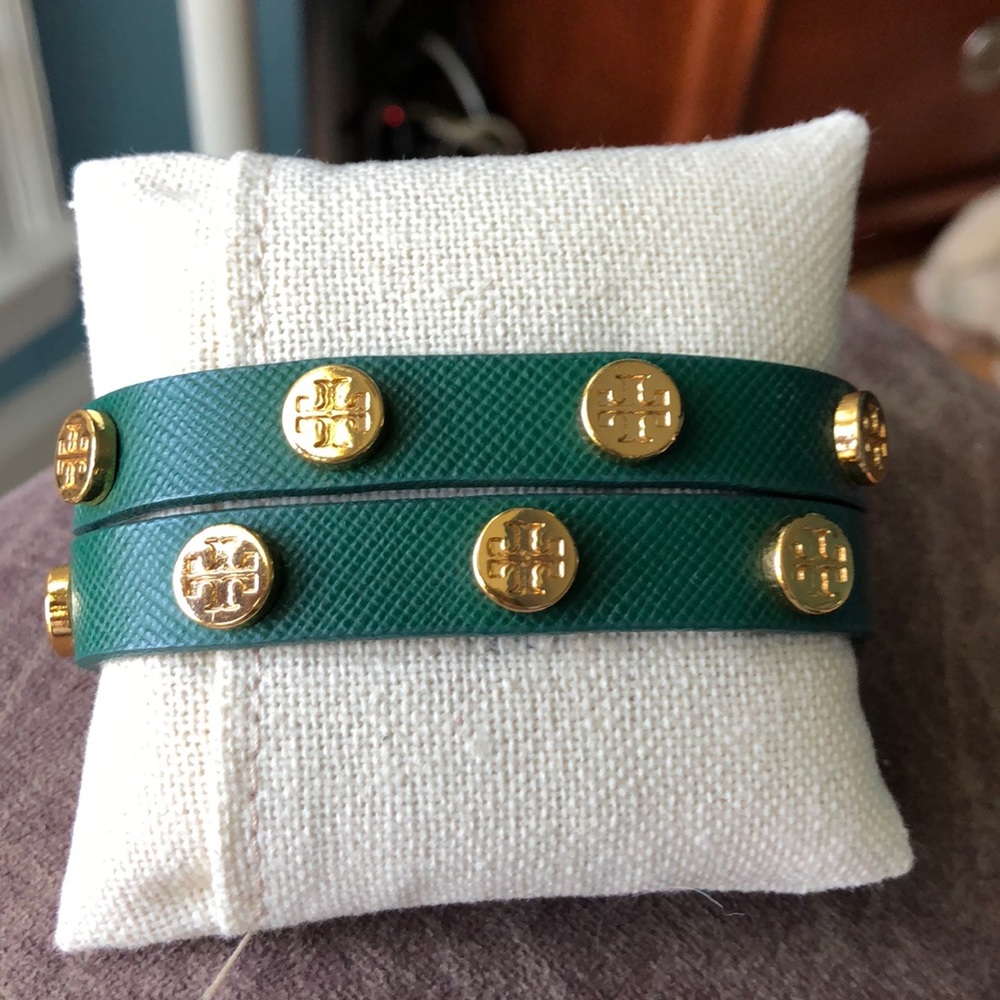 Tory Burch leather logo bracelet